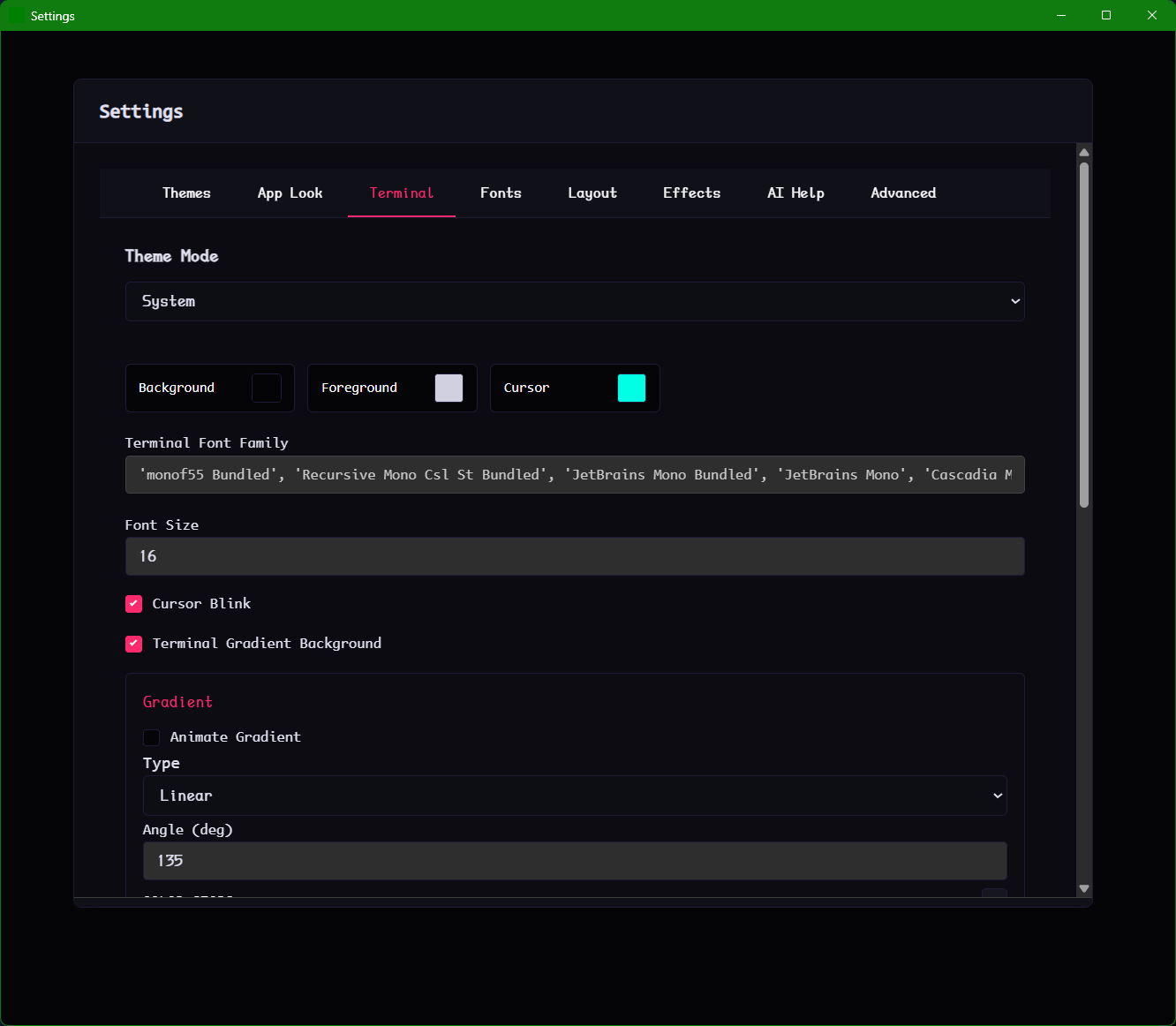 A terminal window showing apt upgrade output in a clean dark blue grey theme, with AI Help explaining the Ubuntu system update and Ubuntu Pro message.